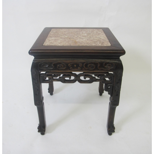 781 - *WITHDRAWN* A 19th Century Chinese rosewood marble topped occasional table