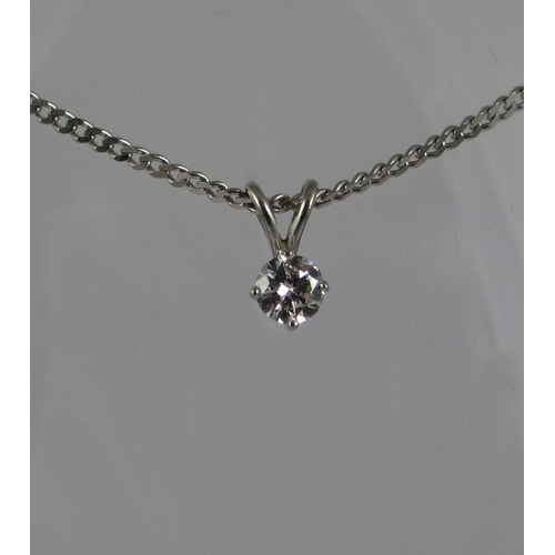 79 - A solitaire diamond pendant