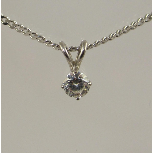 79 - A solitaire diamond pendant