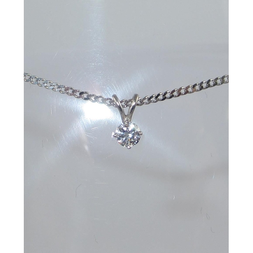 79 - A solitaire diamond pendant