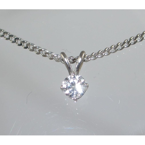 79 - A solitaire diamond pendant