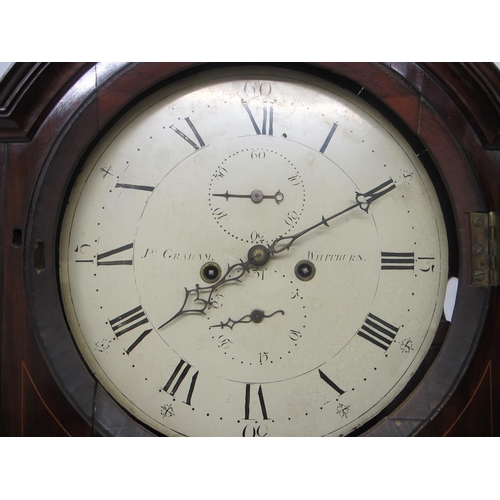 801 - A Victorian mahogany longcase clock