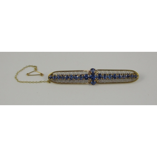 92 - A Tiffany sapphire brooch