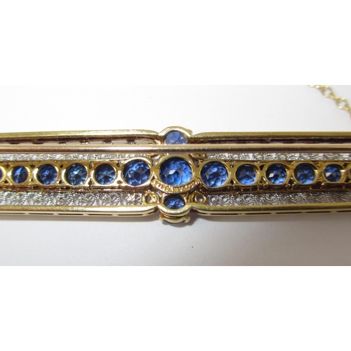 92 - A Tiffany sapphire brooch