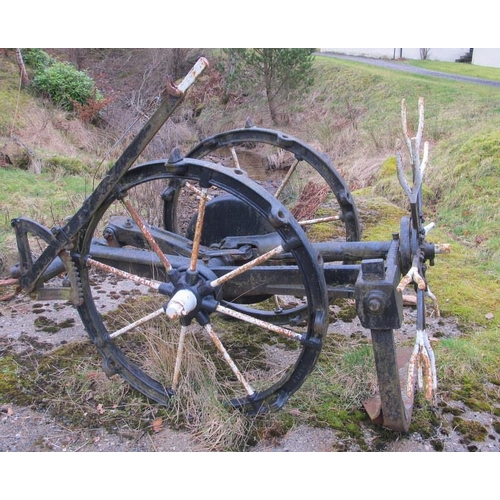 823 - *Pair of John Wallace and Sons Ltd cast iron potato diggers