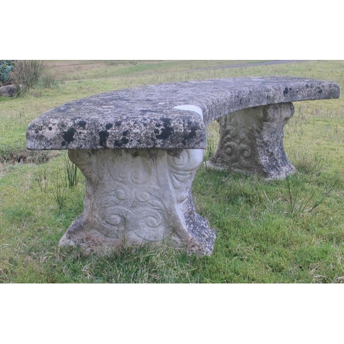 826 - *Composition moulded garden seat