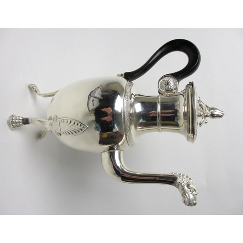 194 - An Italian early 19th Century silver coffee pot