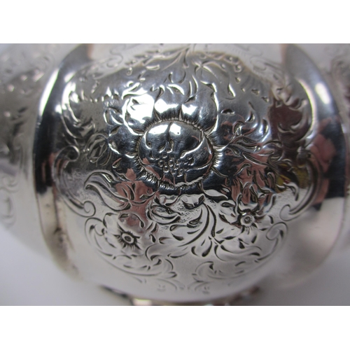 195 - A William IV silver teapot