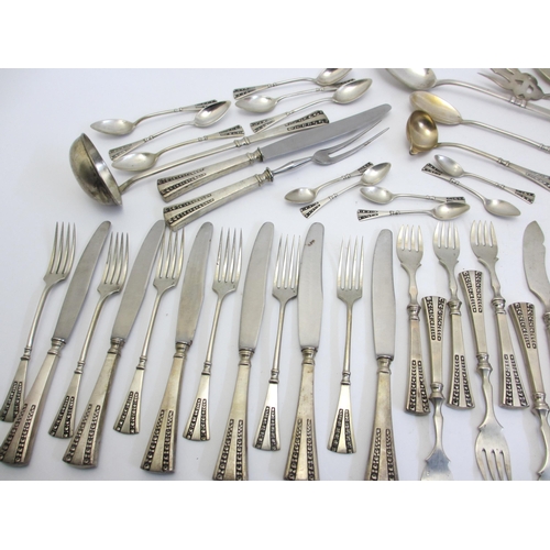 208 - A suite of Portuguese silver cutlery