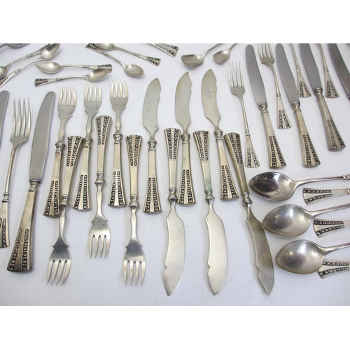 208 - A suite of Portuguese silver cutlery