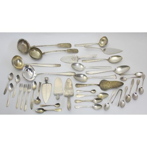 209 - A selection of German silver flatware