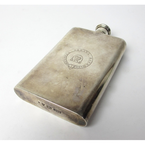 223 - A silver hip flask