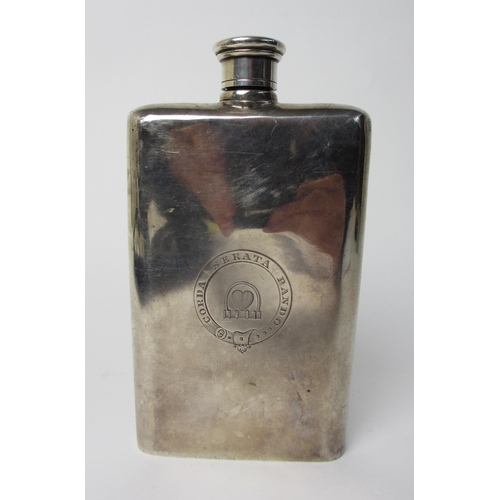 223 - A silver hip flask