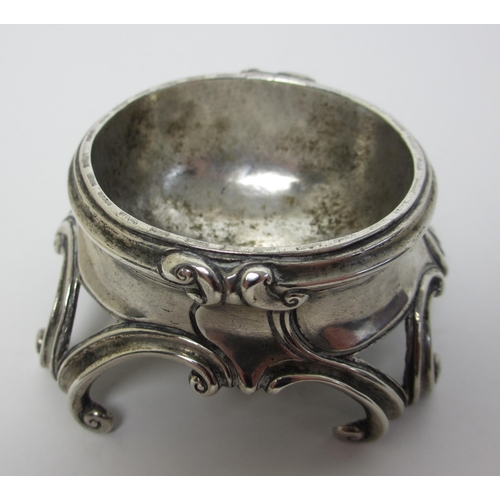 233 - An 18th Century Continental silver salt cellar