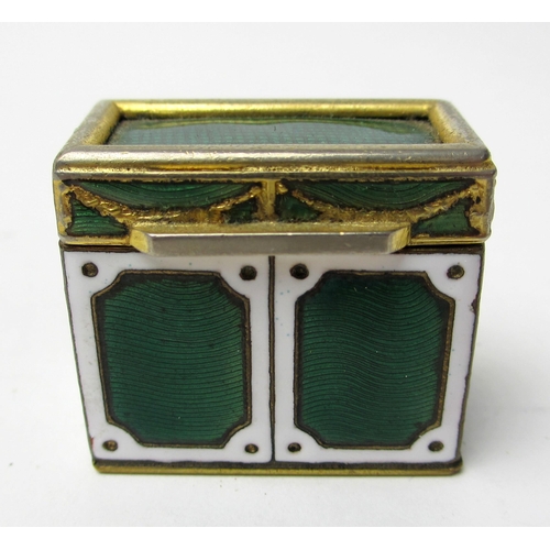 237 - A gilt metal and enamel box