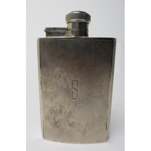 250 - A silver hip flask