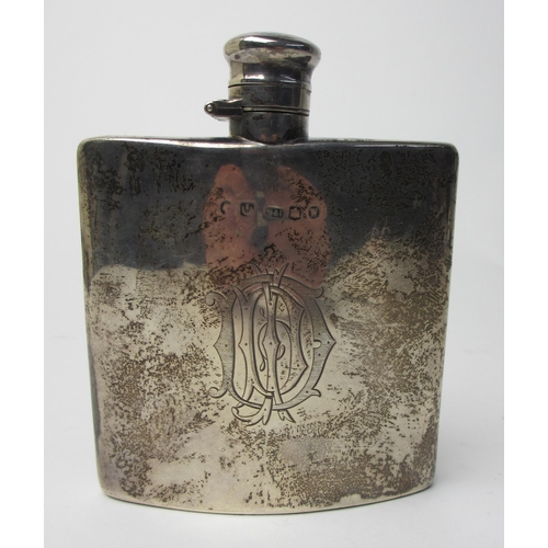 251 - A Victorian silver hip flask