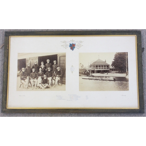 293 - Lady Margaret Boat Club  Cambridge (St Johns College) Two pewter two-handled crested trophies