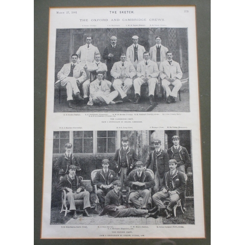 306 - Two Illustrated London News Boat Race Crews 1898 prints