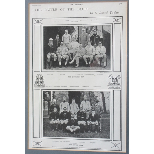 306 - Two Illustrated London News Boat Race Crews 1898 prints