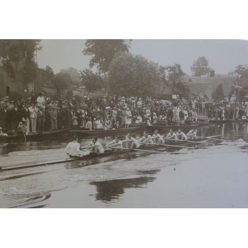 316 - A pewter three handled tyg Jesus College  Cambridge Trial Eights 1888