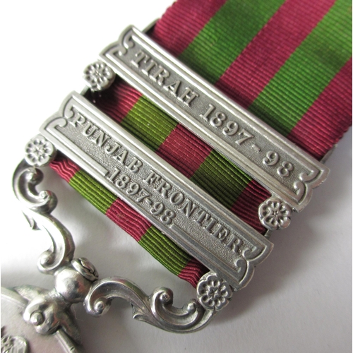 341 - An India medal to 5452 Pte. J.N. King  2nd Battallion Derby Regiment