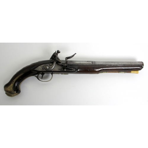 348 - A Continental flintlock pistol