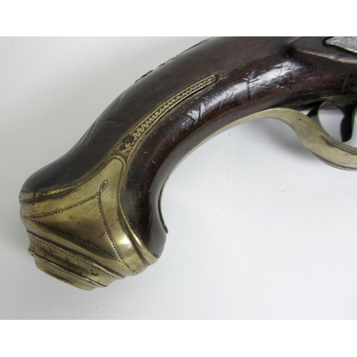 348 - A Continental flintlock pistol