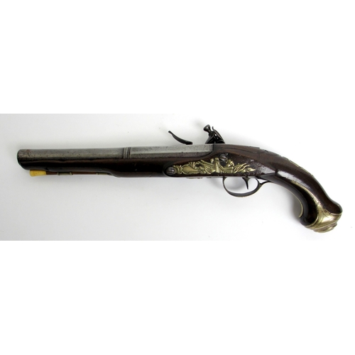 348 - A Continental flintlock pistol