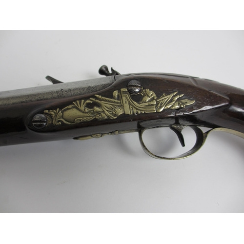 348 - A Continental flintlock pistol