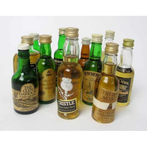 413 - A lot of assorted whisky and liqueur miniatures