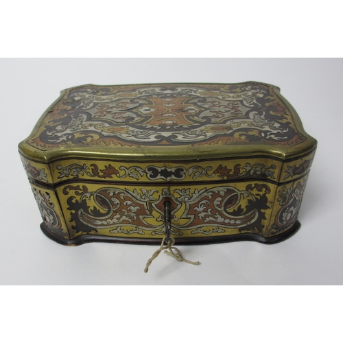 678 - A boulle style jewellery box