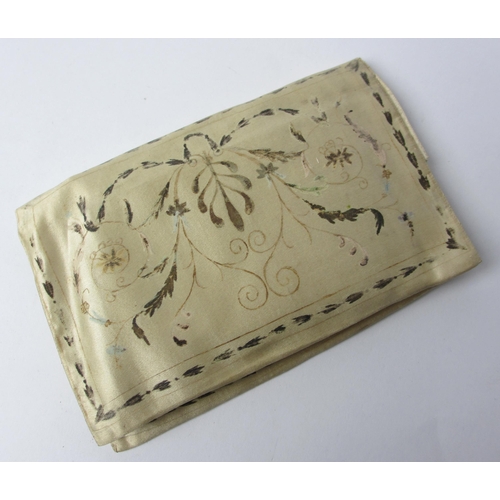 699 - A silk painted wallet