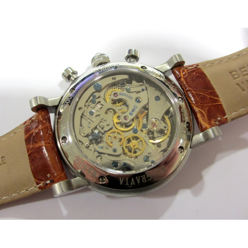 70 - A gents Belgravia Watch Co chronograph wrist watch