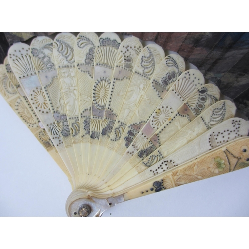 704 - A painted fan