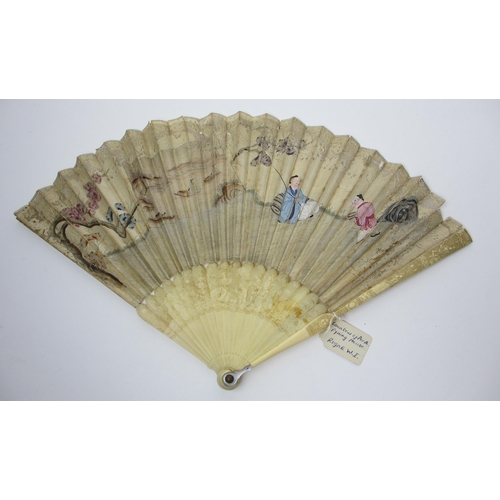 705 - An 18th Century painted fan