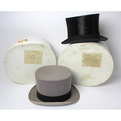 710 - Lord Perth's grey silk top hat