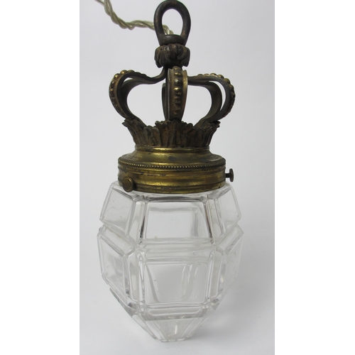 720 - A moulded glass hall lantern