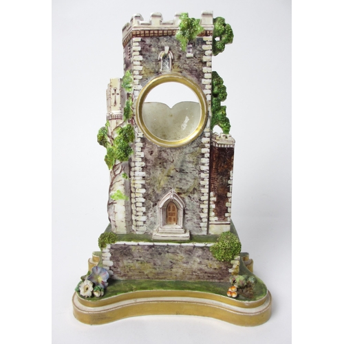 722 - An English porcelain pocket watchstand