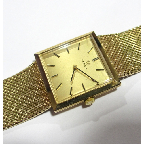 73 - A gents 9 ct gold Omega wrist watch  1967