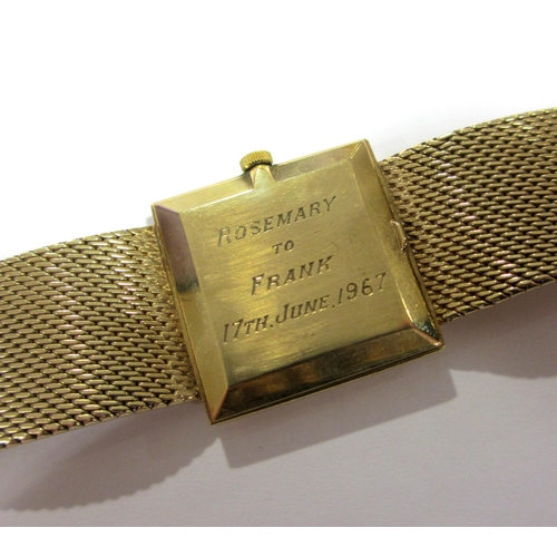 73 - A gents 9 ct gold Omega wrist watch  1967