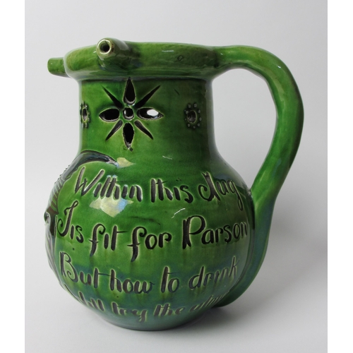 745 - A Brannam Ware puzzle jug