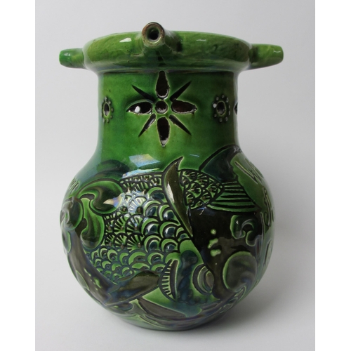 745 - A Brannam Ware puzzle jug