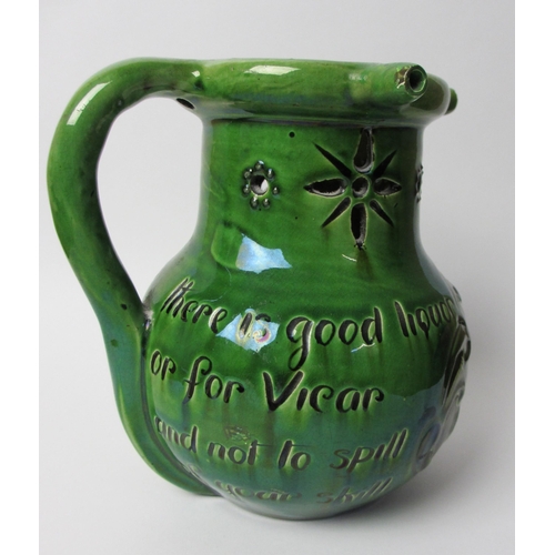 745 - A Brannam Ware puzzle jug