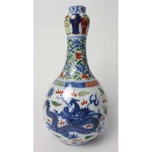 790 - A Chinese doucai gourd shaped vase