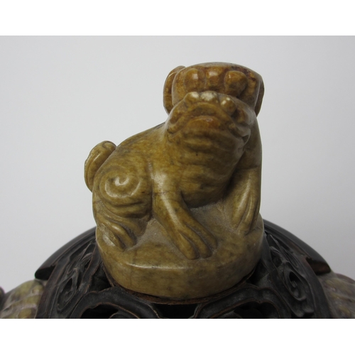 792 - A Chinese hardstone censer