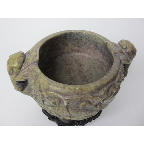 792 - A Chinese hardstone censer