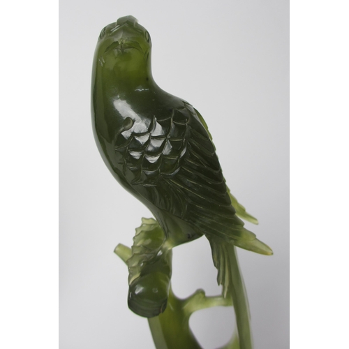 796 - A pair of Chinese jadeite models of peacocks