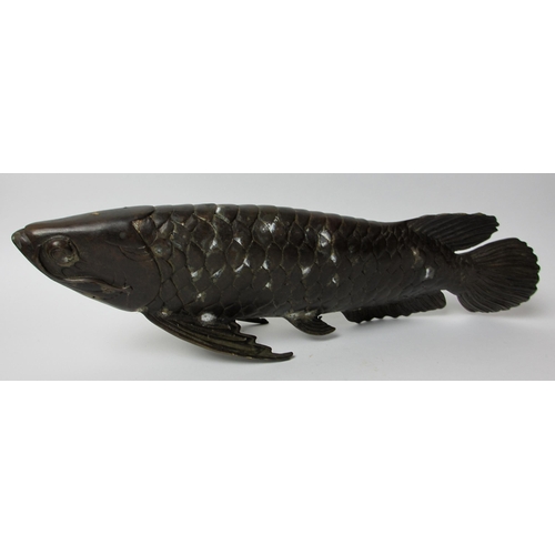 814 - A bronze model of a carp