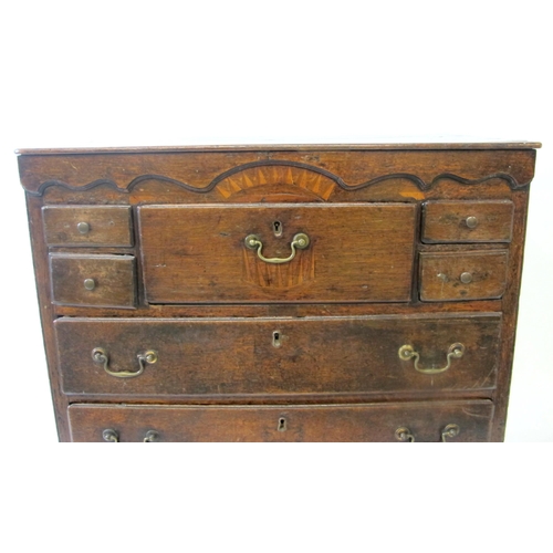 834 - A late 17th / early 18th Century oak chest of drawers